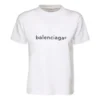 SS21 Casual T-shirt med alfabetlogo, stor, kortærmet, hvid 612965TIV549040