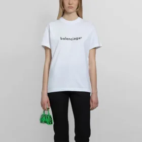 SS21 Casual T-shirt med alfabetlogo, stor, kortærmet, hvid 612965TIV549040 SS21 Casual T-shirt med alfabetlogo, stor, kortærmet, hvid 612965TIV549040