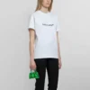 SS21 Casual T-shirt med alfabetlogo, stor, kortærmet, hvid 612965TIV549040