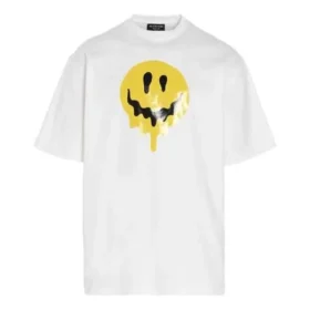 SS21 Drip Peace Large Fit Smile-print Casual GS Hvid 641675TKVA18639