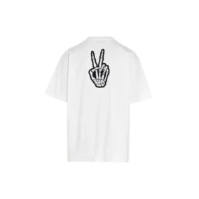 SS21 Drip Peace Large Fit Smile-print Casual GS Hvid 641675TKVA18639