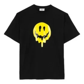 SS21 Drip Peace T-shirt med print i stor pasform, sort 641655TKVA11012