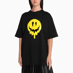 SS21 Drip Peace T-shirt med print i stor pasform, sort 641655TKVA11012