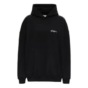 SS21 Logo-hettetrøje i bomuld »Black« 620947TKV871070