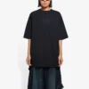 SS21 Logo-mønster, rund hals, korte ærmer, unisex, sort 641655TKV711069
