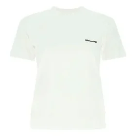 SS21 Logo T-shirt med rund hals og korte ærmer, hvid 612964TJV879040