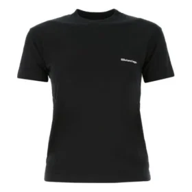 SS21 Logo T-shirt med rund hals og korte ærmer, sort 612964TJV871070