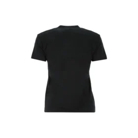 SS21 Logo T-shirt med rund hals og korte ærmer, sort 612964TJV871070