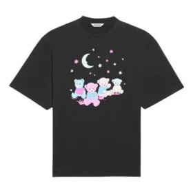 SS21 Love Bear-T-shirt med print, sort 641532TJVI11000
