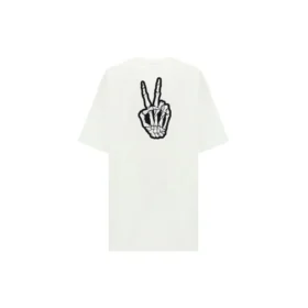 SS21 Løs kortærmet T-shirt med smilende ansigt, hvid 641655TKVA18639