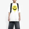 SS21 Løs kortærmet T-shirt med smilende ansigt, hvid 641655TKVA18639