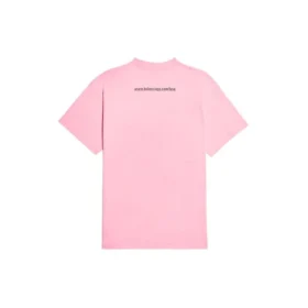 SS21 med alfabetmønster, kortærmet, unisex, lyserød 612965TJVL51401