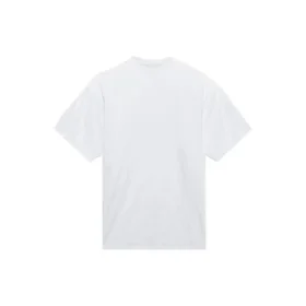 SS21 Retro-T-shirt i glatvævning, stor pasform, korte ærmer, unisex, hvid 657059TKV949000
