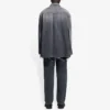 SS21 Ripped Denim-skjorte til mænd, sort 657610TBP191090