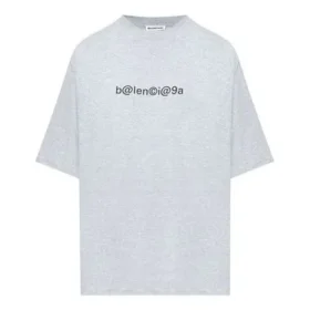 SS21 T-shirt med rund hals og tryk, grå 620941TIV501167