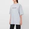 SS21 T-shirt med rund hals og tryk, grå 620941TIV501167