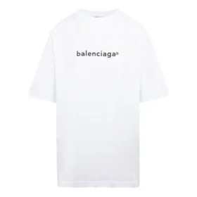 SS21 T-shirt med tryk og rund hals, hvid 641655TIV549040