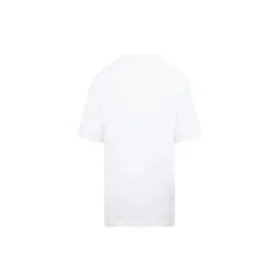 SS21 T-shirt med tryk og rund hals, hvid 641655TIV549040