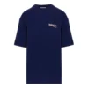 SS21 T-shirt med tryk, rund hals og korte ærmer, blå 641655TIV521195