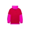 SS21 unisex-jakke med hætte og sammensyede detaljer, lange ærmer, lyserød og rød 657037TKV826295