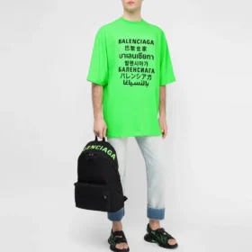 SS21 Word Pattern kortærmet unisex grøn 641614TJVI34162