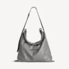 Stor crossbody-taske til herre i gråt med støvpose Stor crossbody-taske til herre i gråt med støvpose