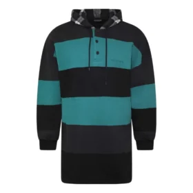 Stribet oversized Hættetrøje “Green Black” 556137TDV325567 Stribet oversized Hættetrøje “Green Black” 556137TDV325567