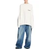 Strike 1917 Oversized sweater med rund hals “White” 699242TMVH29800