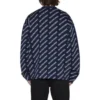 Strikket cardigan med logo overalt “Blue White” 736248T32338502