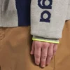 Strikket cardigan med lynlås til mænd i grå/marineblå Strikket cardigan med lynlås til mænd i grå/marineblå