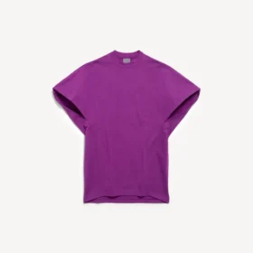 Struktureret T-shirt til kvinder i violet