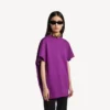 Struktureret T-shirt til kvinder i violet Struktureret T-shirt til kvinder i violet