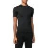 Super stram, skinnende, tætsiddende T-shirt “Black” 720458TNVI21000