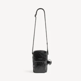 Superbusy lodret crossbody-taske til mænd i sort