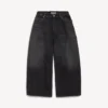 Svækkede jeans til mænd i sort