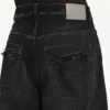 Svækkede jeans til mænd i sort