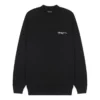Sweater med broderet logo, medium pasform, “Sort” 652981TKV871070