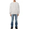 Sweater med logo overalt og rund hals “White Black” 702952T32339054