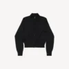 Sweater med lynlås til kvinder i sort
