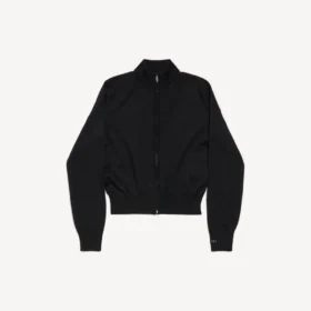 Sweater med lynlås til kvinder i sort