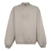 Sweatshirt med broderet logo og rund hals “Beige” 656999-TKV74-2966