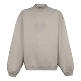 Sweatshirt med broderet logo og rund hals “Beige” 656999-TKV74-2966 Sweatshirt med broderet logo og rund hals “Beige” 656999-TKV74-2966