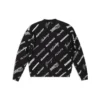 Sweatshirt med rund hals og logo-print overalt “Black White” 724858T16651070