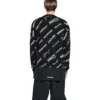 Sweatshirt med rund hals og logo-print overalt “Black White” 724858T16651070