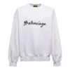 Sweatshirt med rund hals og script-logo “White” 697869TMVB59040