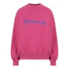 Sweatshirt med rund hals og skriftlogo “Dark Fuchsia” 697869TMVB50507