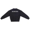 Sweatshirt med rund hals, regular fit “Black” 697869TMVF51070