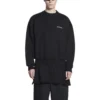 Sweatshirt med rund hals, regular fit “Black” 697869TMVF51070