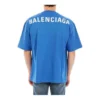 T-shirt i bomuld med logo på ryggen “Blue” 570805THV808077