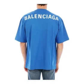 T-shirt i bomuld med logo på ryggen “Blue” 570805THV808077